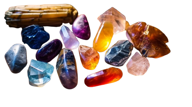 Assorted Coloured Gemstones and crystals